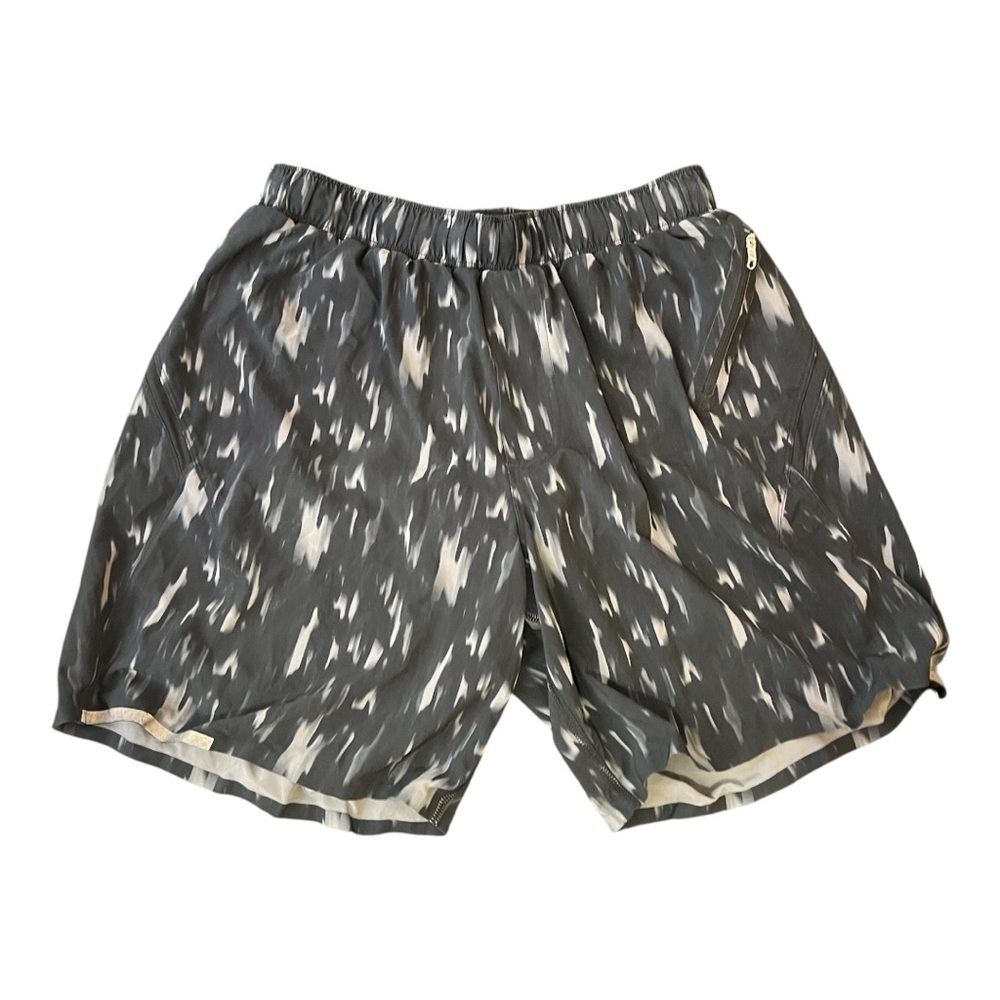 Lululemon Men’s Medium Patterned Surge Shorts Lined-6.5” inseam